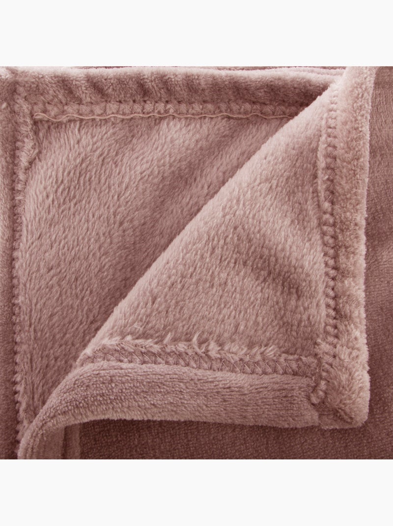 Plaid flanelle uni OLLIS Rose - Kiabi