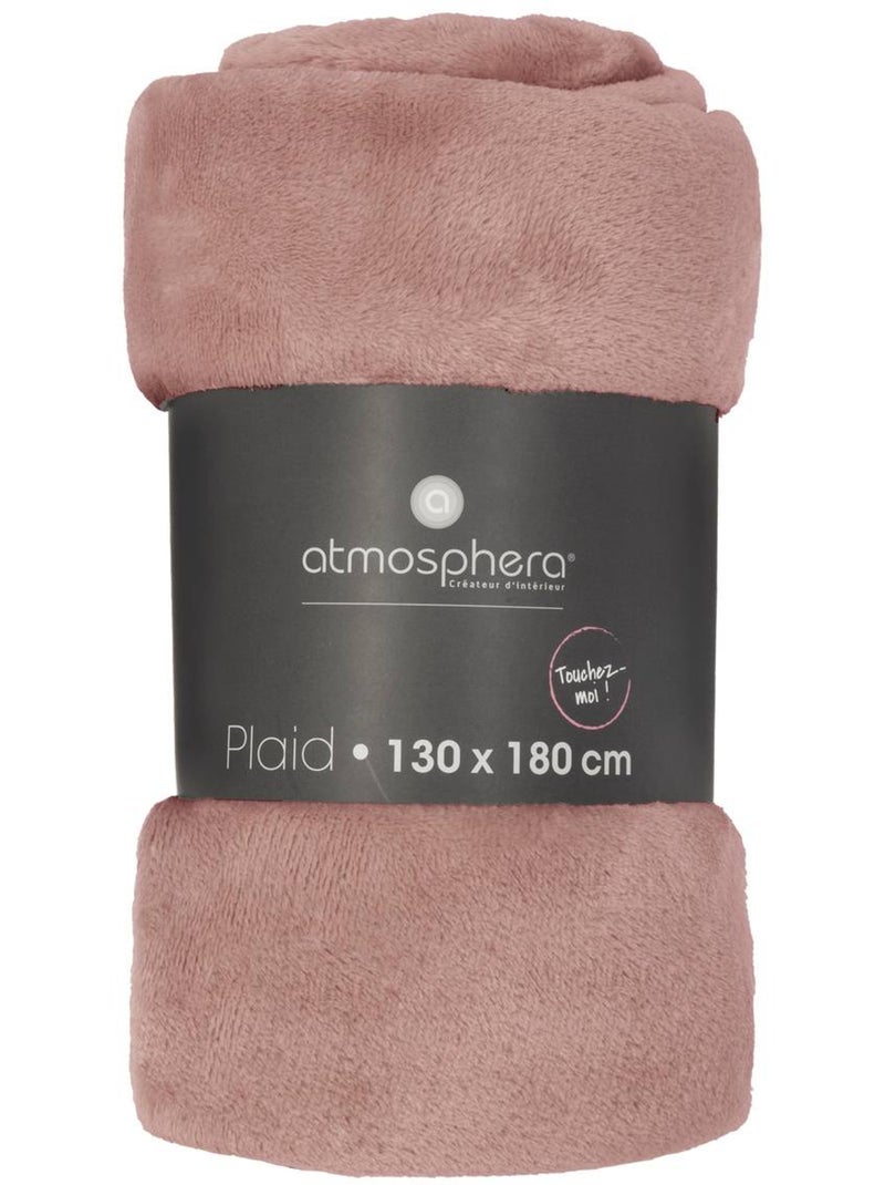 Plaid flanelle uni ollis Rose - Kiabi