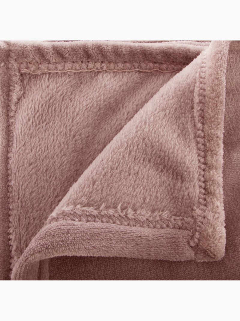 Plaid flanelle uni ollis Rose - Kiabi