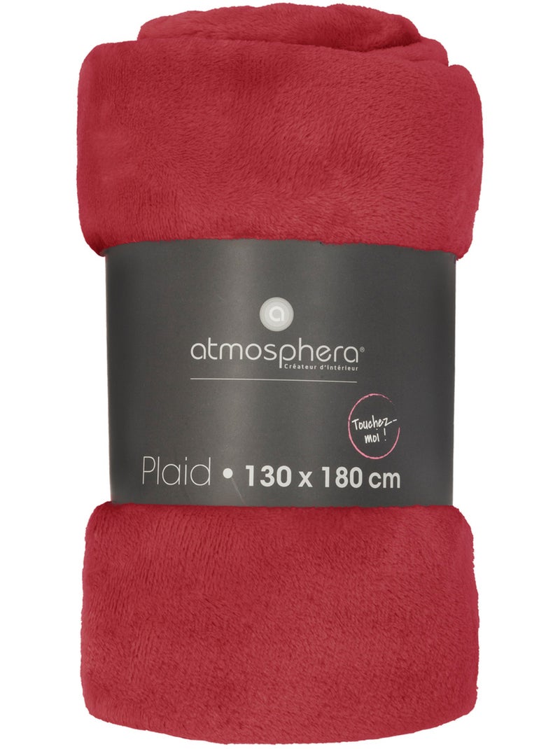 Plaid flanelle uni OLLIS Rouge - Kiabi