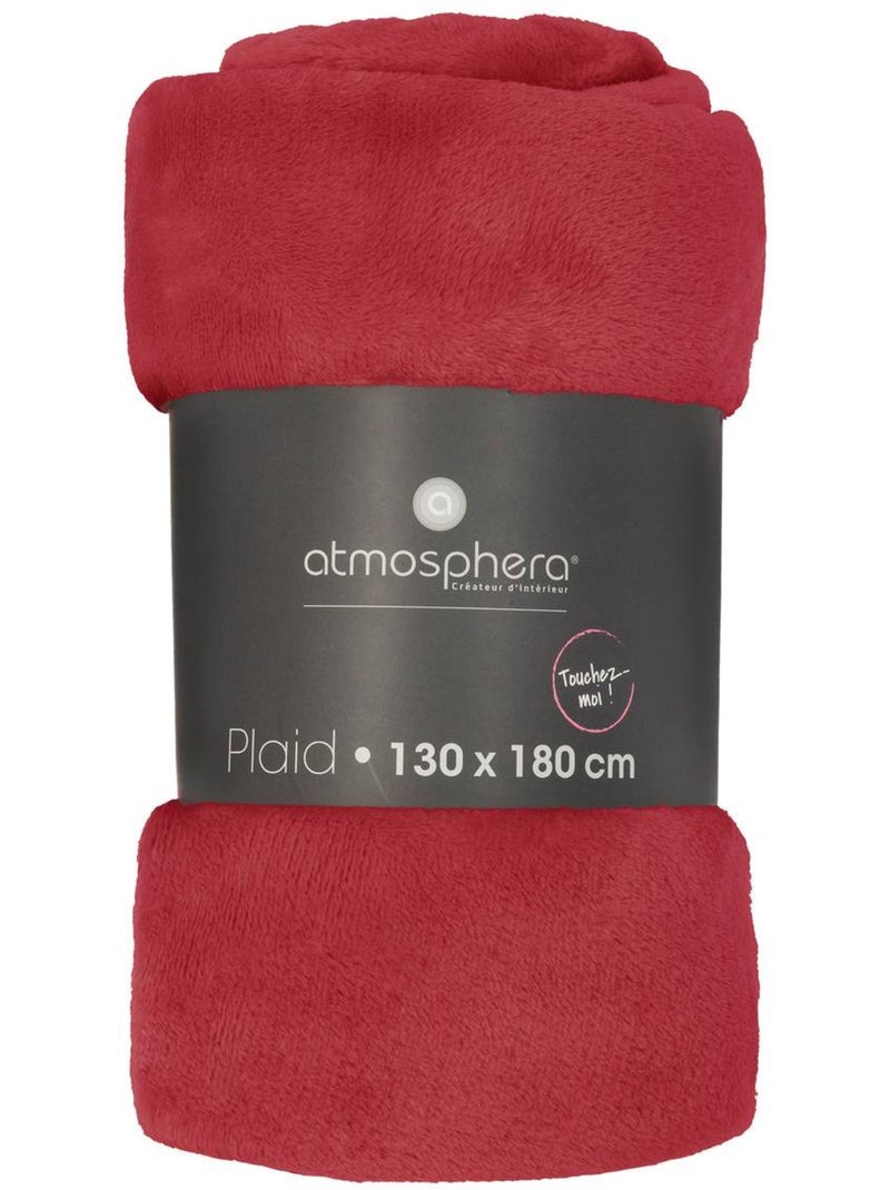 Plaid flanelle uni OLLIS Rouge - Kiabi