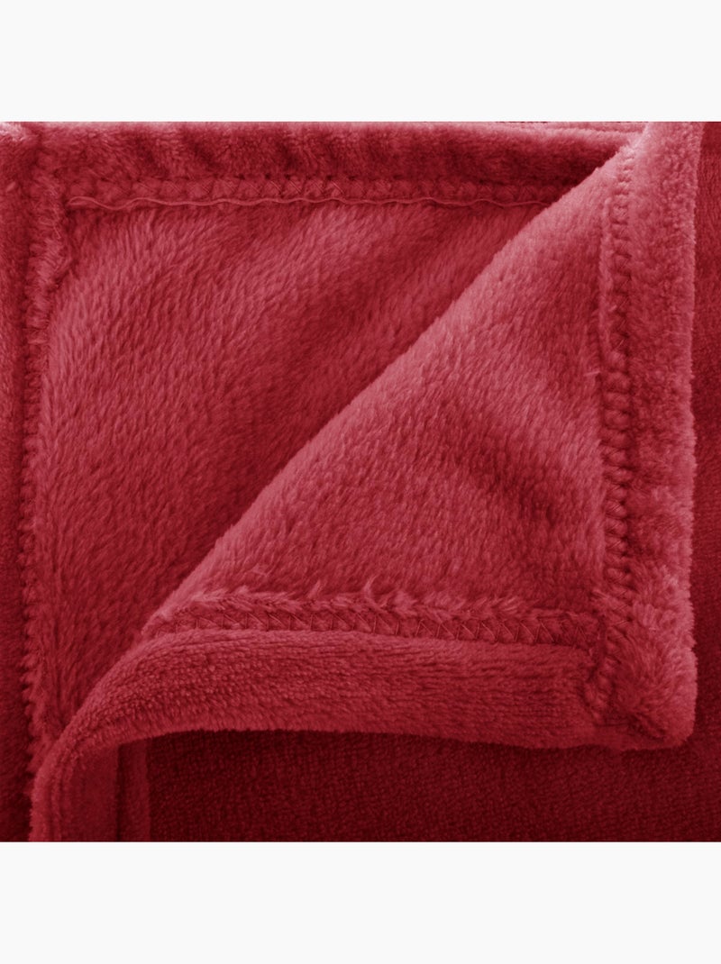 Plaid flanelle uni OLLIS Rouge - Kiabi