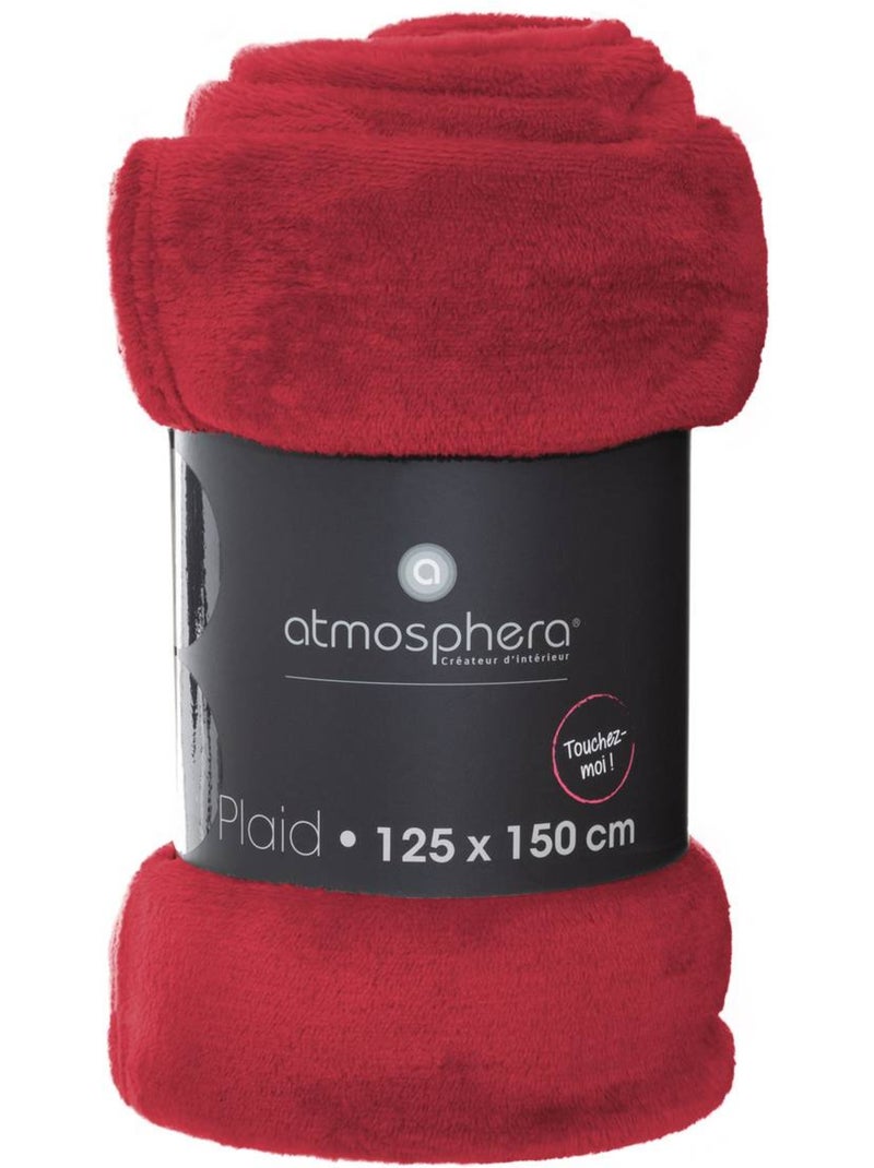 Plaid flanelle uni OLLIS Rouge - Kiabi