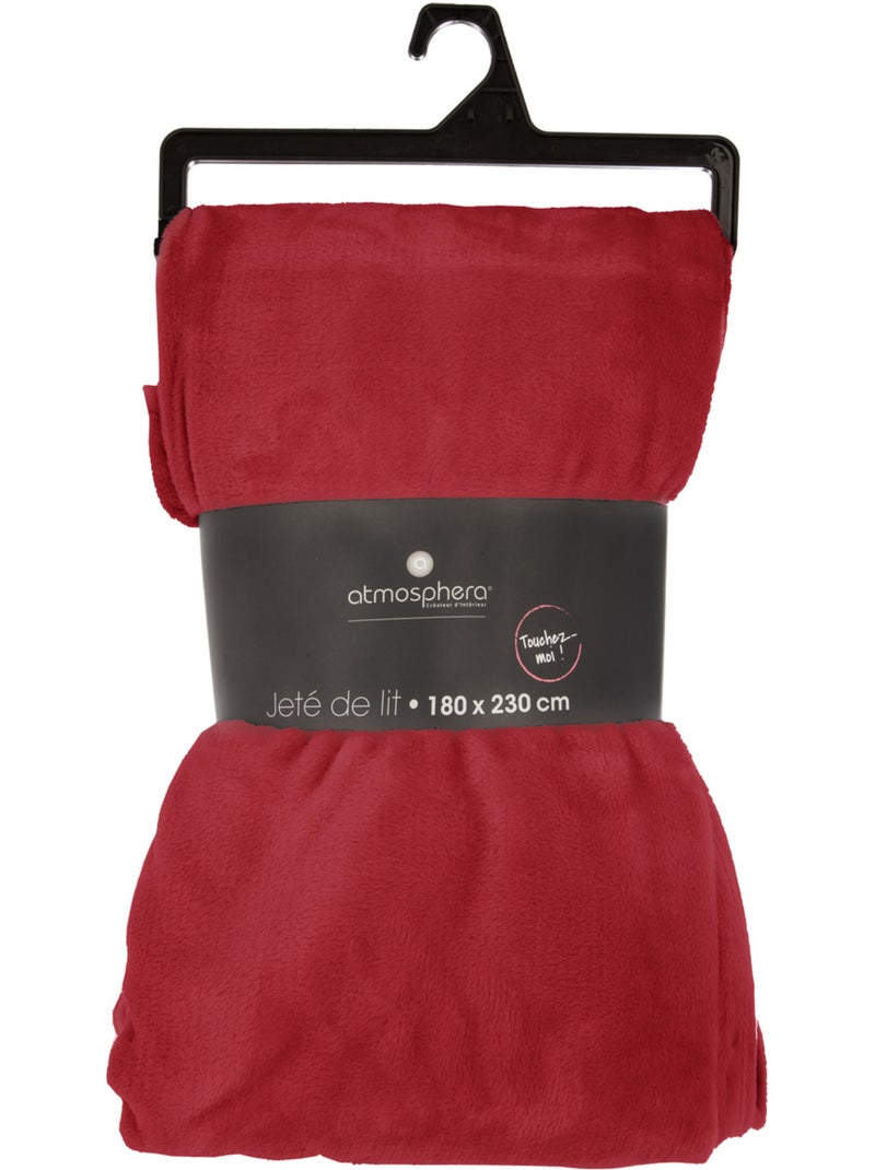 Plaid flanelle uni OLLIS Rouge - Kiabi