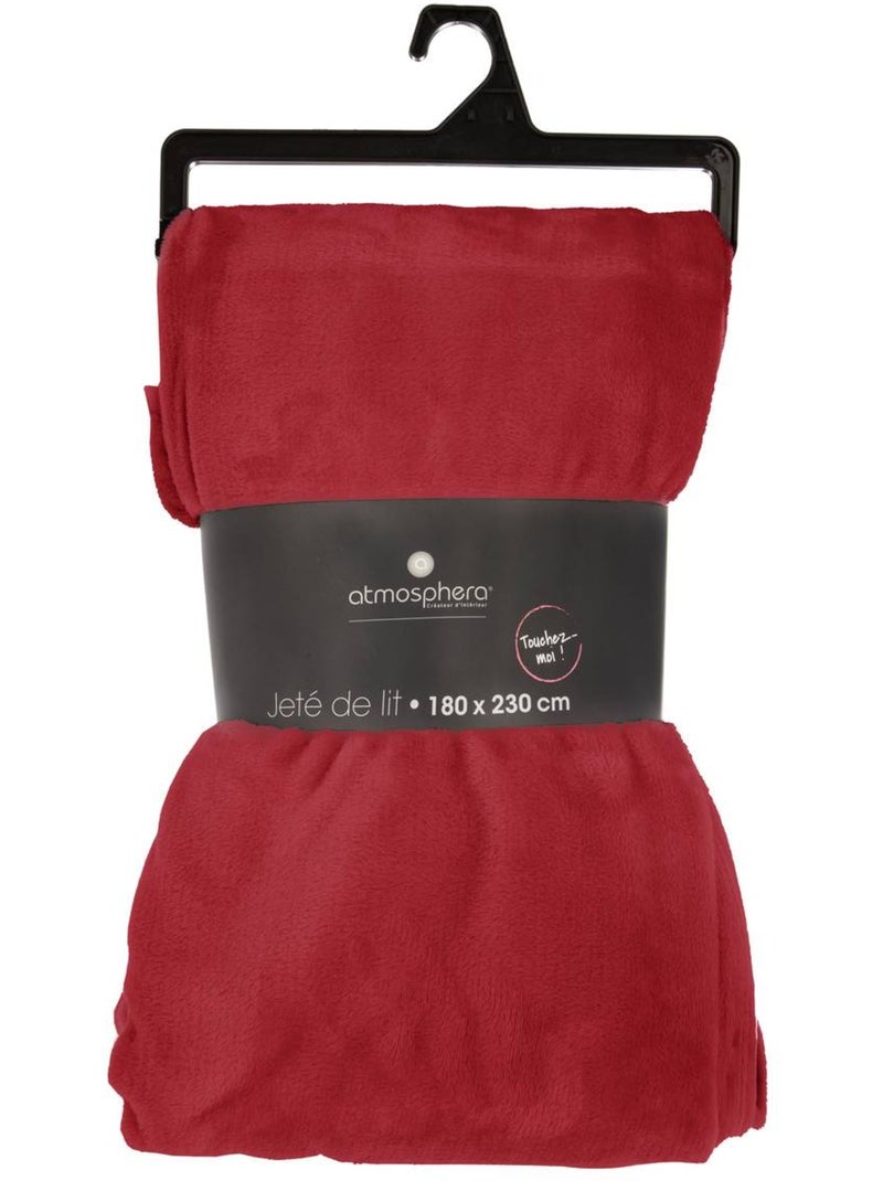 Plaid flanelle uni ollis Rouge - Kiabi