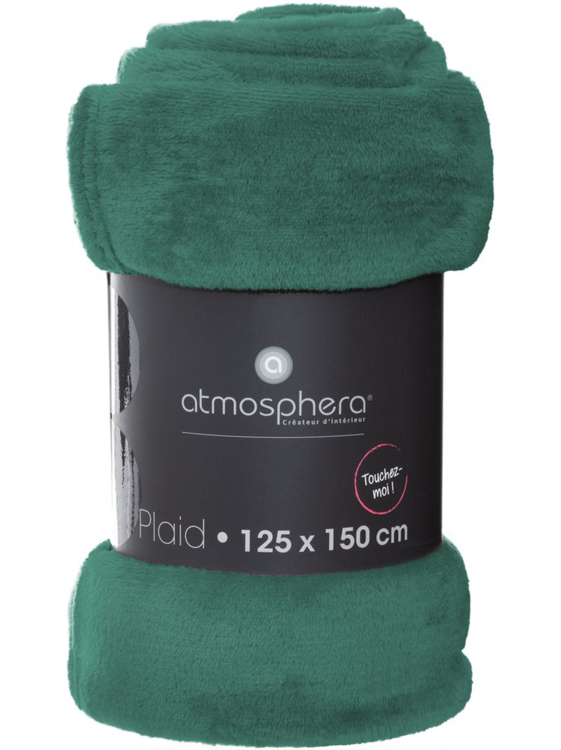 Plaid flanelle uni OLLIS Vert - Kiabi