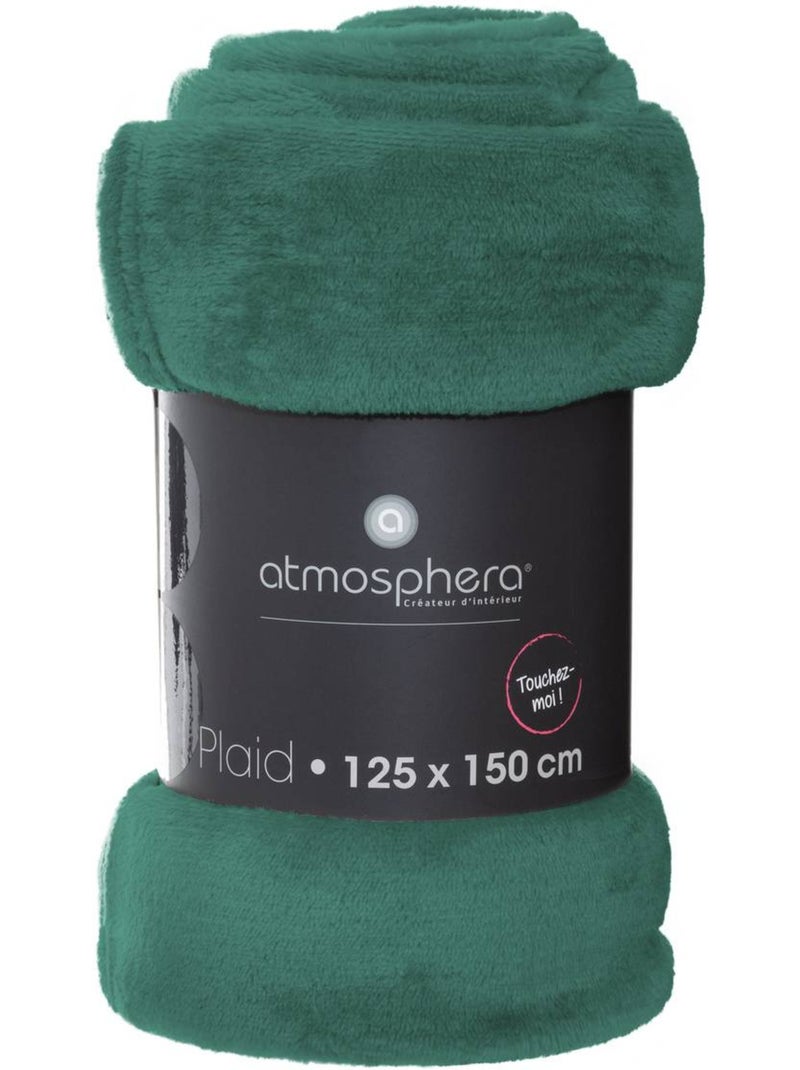 Plaid flanelle uni OLLIS Vert - Kiabi
