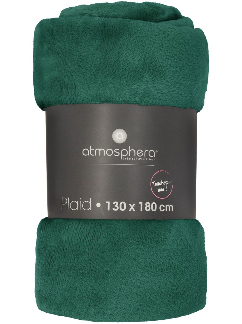 Plaid flanelle uni OLLIS Vert - Kiabi