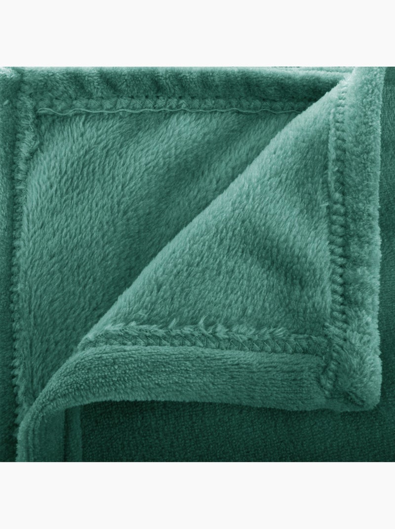 Plaid flanelle uni OLLIS Vert - Kiabi