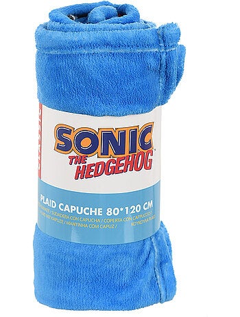 Plaid garçon sonic - licence officielle