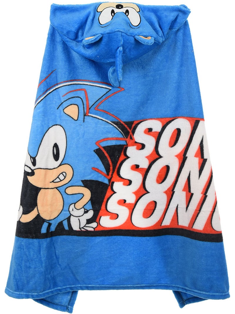 Plaid   garçon sonic - licence officielle Bleu - Kiabi