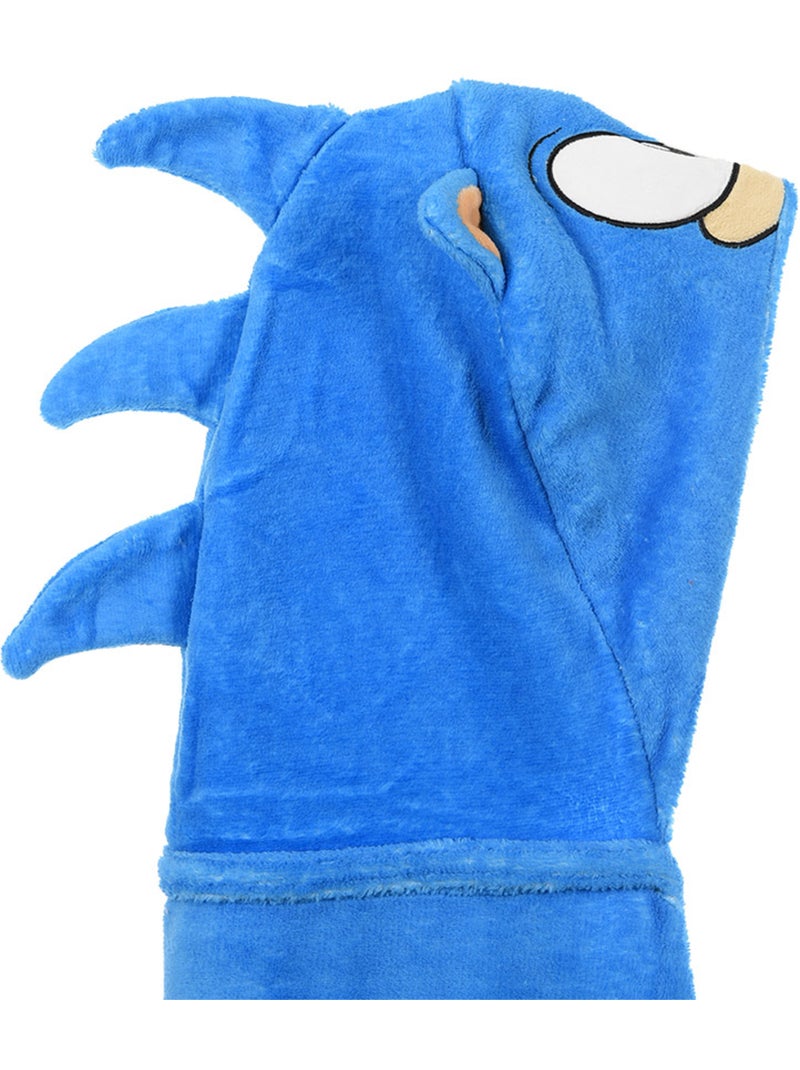 Plaid   garçon sonic - licence officielle Bleu - Kiabi