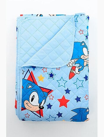 Plaid garçon sonic - licence officielle