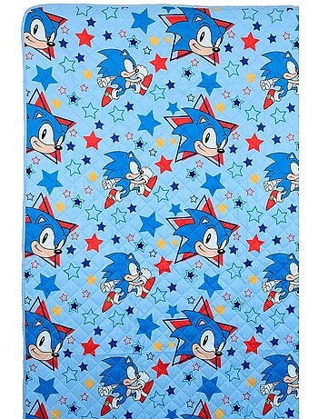 Plaid garçon sonic - licence officielle