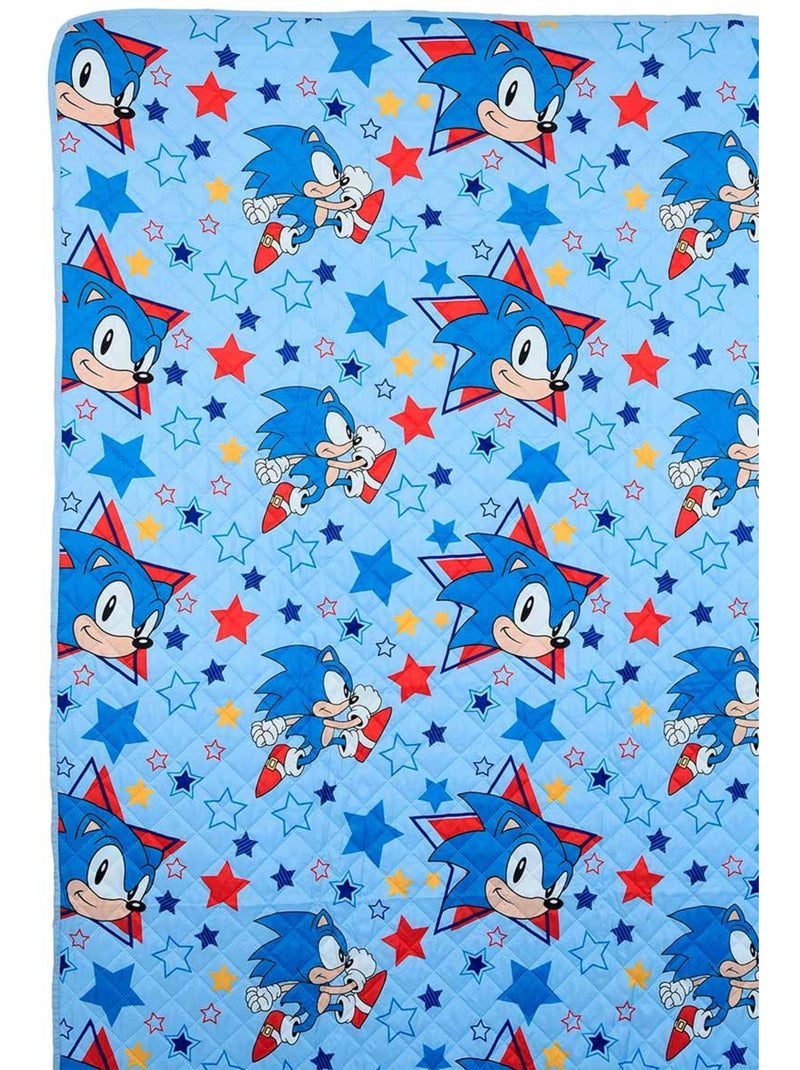 Plaid   garçon sonic - licence officielle Bleu - Kiabi