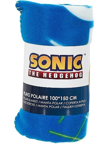 Plaid garçon sonic - licence officielle