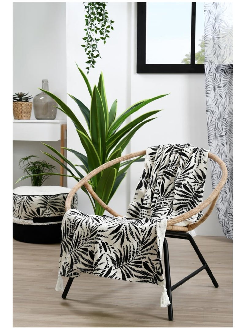 Plaid gaze de coton collection tiana Blanc - Kiabi