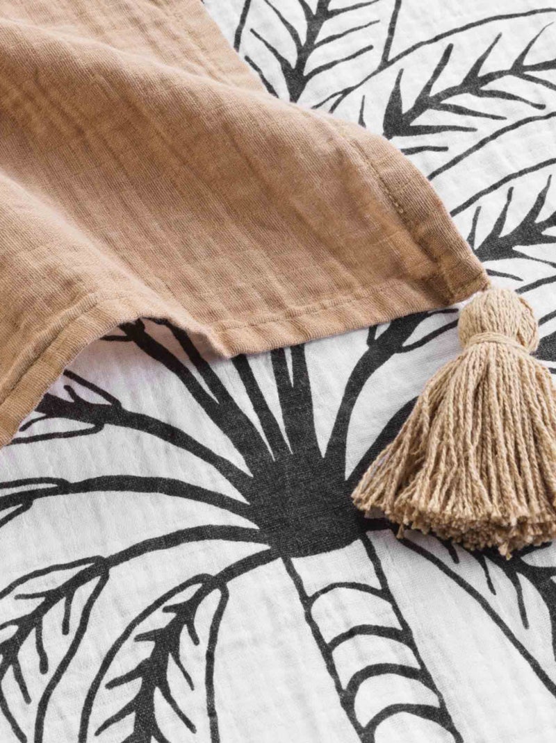 Plaid Gaze de coton OASIA Douceur d'Intérieur Beige - Kiabi