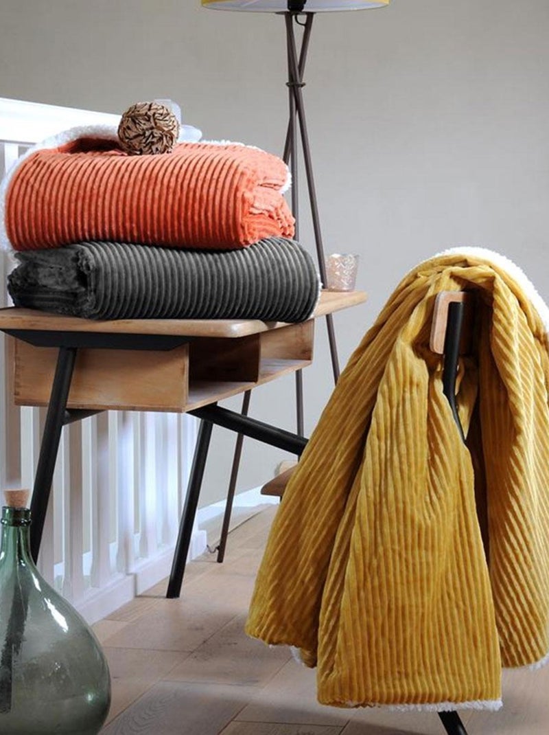 Plaid gris 130 x 150 cm Gris - Kiabi