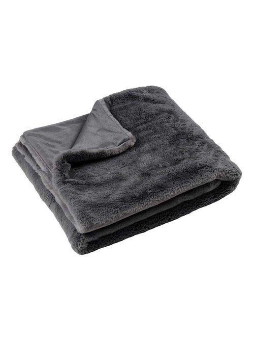 Plaid gris 130 x 160 cm - Kiabi