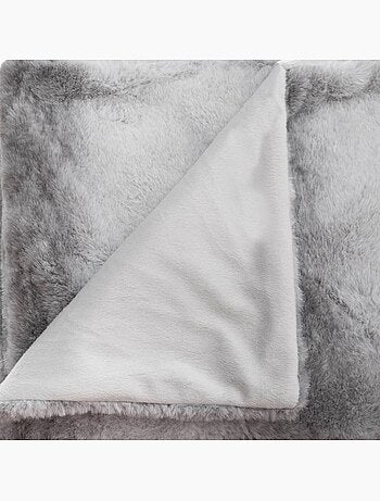 Plaid gris bicolore 130x180cm