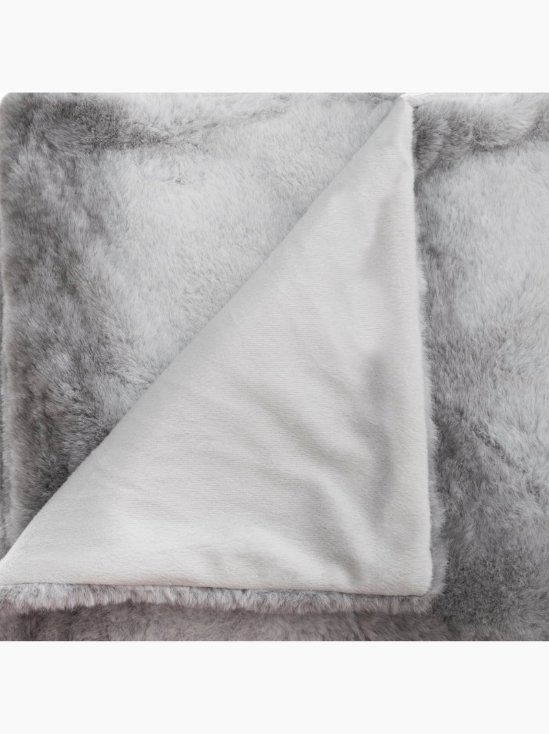 Plaid gris bicolore 130x180cm Gris - Kiabi