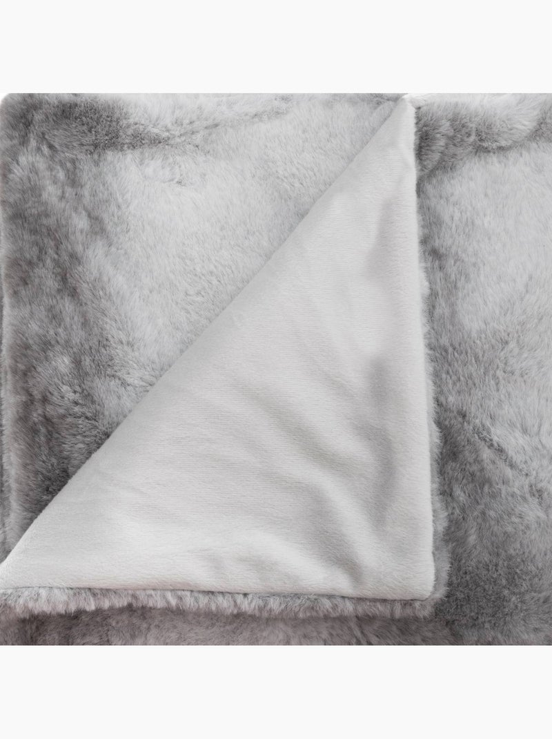 Plaid gris bicolore 130x180cm Gris - Kiabi