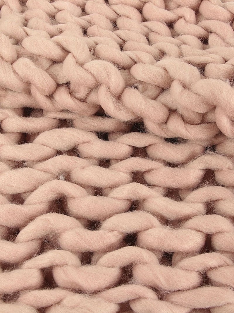 Plaid grosse maille Chunky Rose - Kiabi