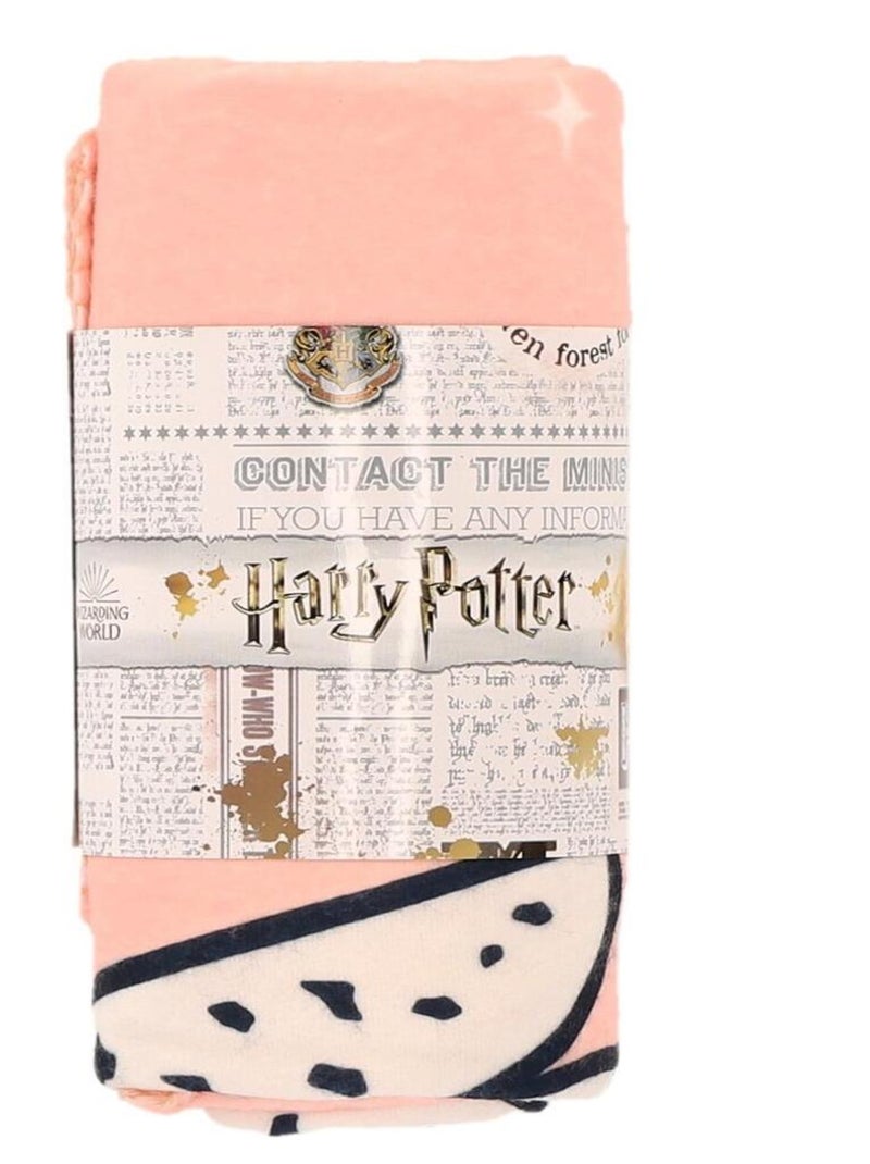 Plaid Harry Potter Hedwige Harry Potter 110x130 cm - 100% Polyester Rose - Kiabi