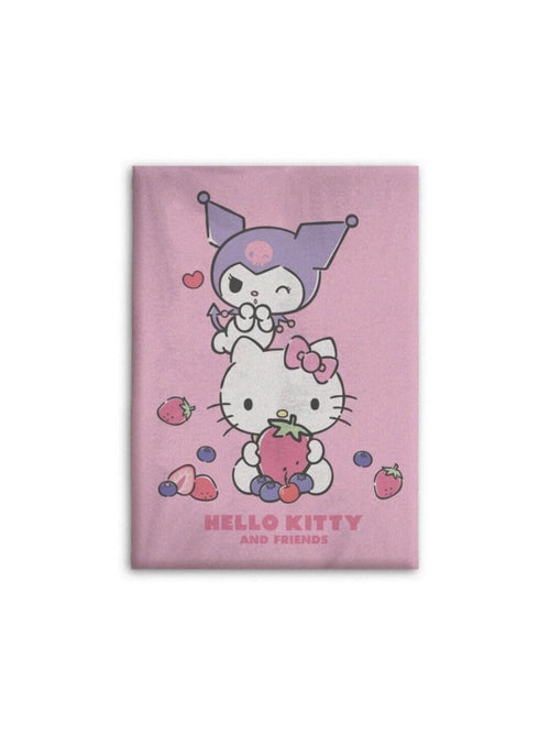 Plaid hello kitty - kuromi et hello kitty avec des fruits - 100 x140 cm - Kiabi