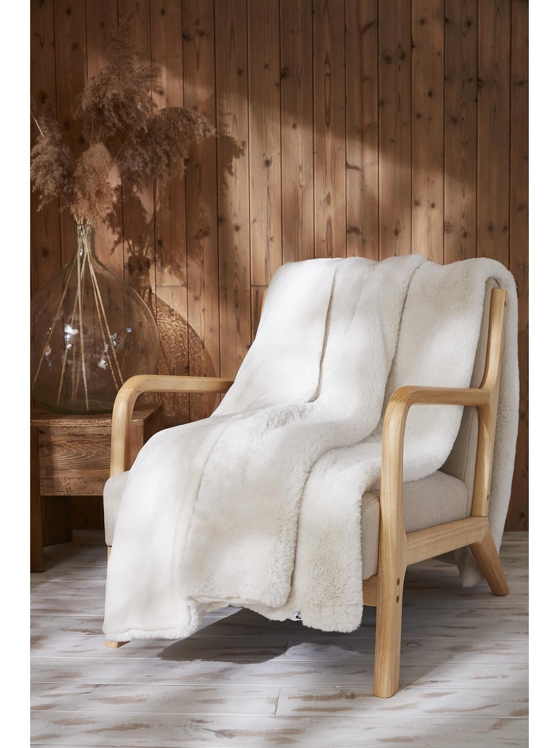 Plaid imitation fourrure - ultra doux - sven Beige naturel - Kiabi