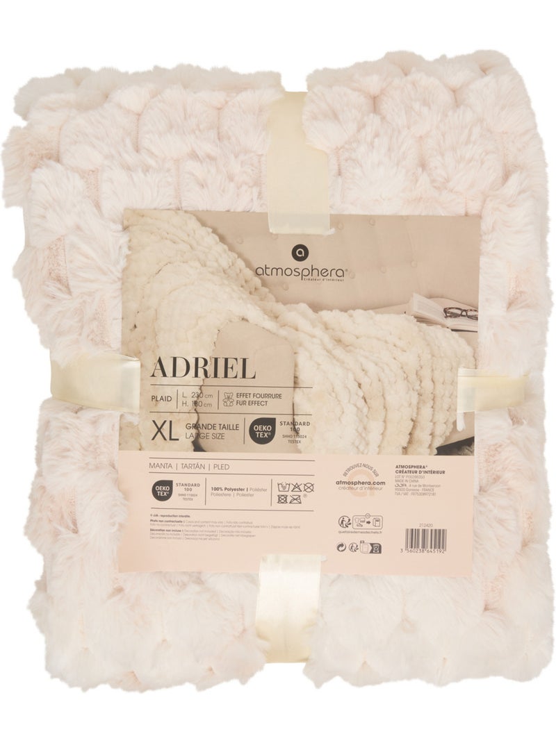 Plaid imitation fourrure ADRIEL Beige - Kiabi