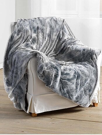 Plaid imitation fourrure antartic - Douceur D'intérieur