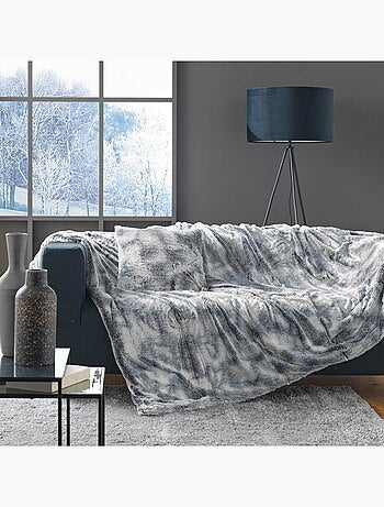 Plaid imitation fourrure antartic - Douceur D'intérieur
