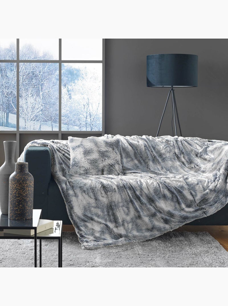 Plaid imitation fourrure antartic - Douceur D'intérieur Gris - Kiabi