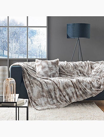Plaid imitation fourrure antartic - Douceur D'intérieur