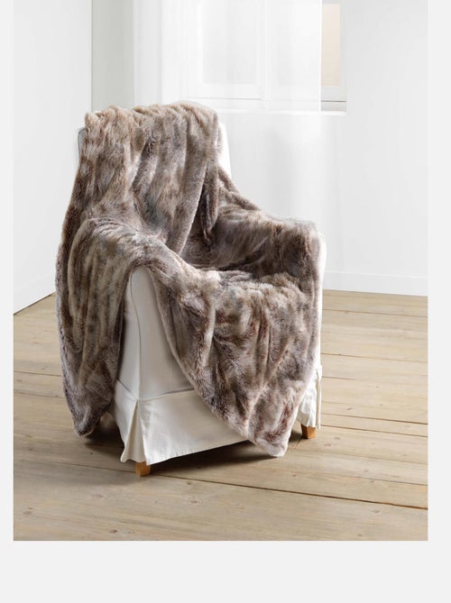 Plaid imitation fourrure antartic - Douceur D'intérieur - Kiabi