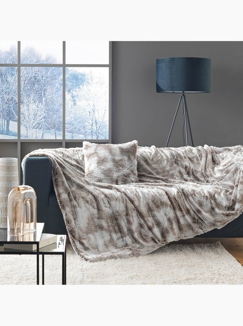 Plaid imitation fourrure antartic - Douceur D'intérieur - Kiabi