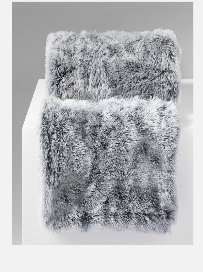 PLAID IMITATION FOURRURE ANTARTIC GRIS Gris - Kiabi