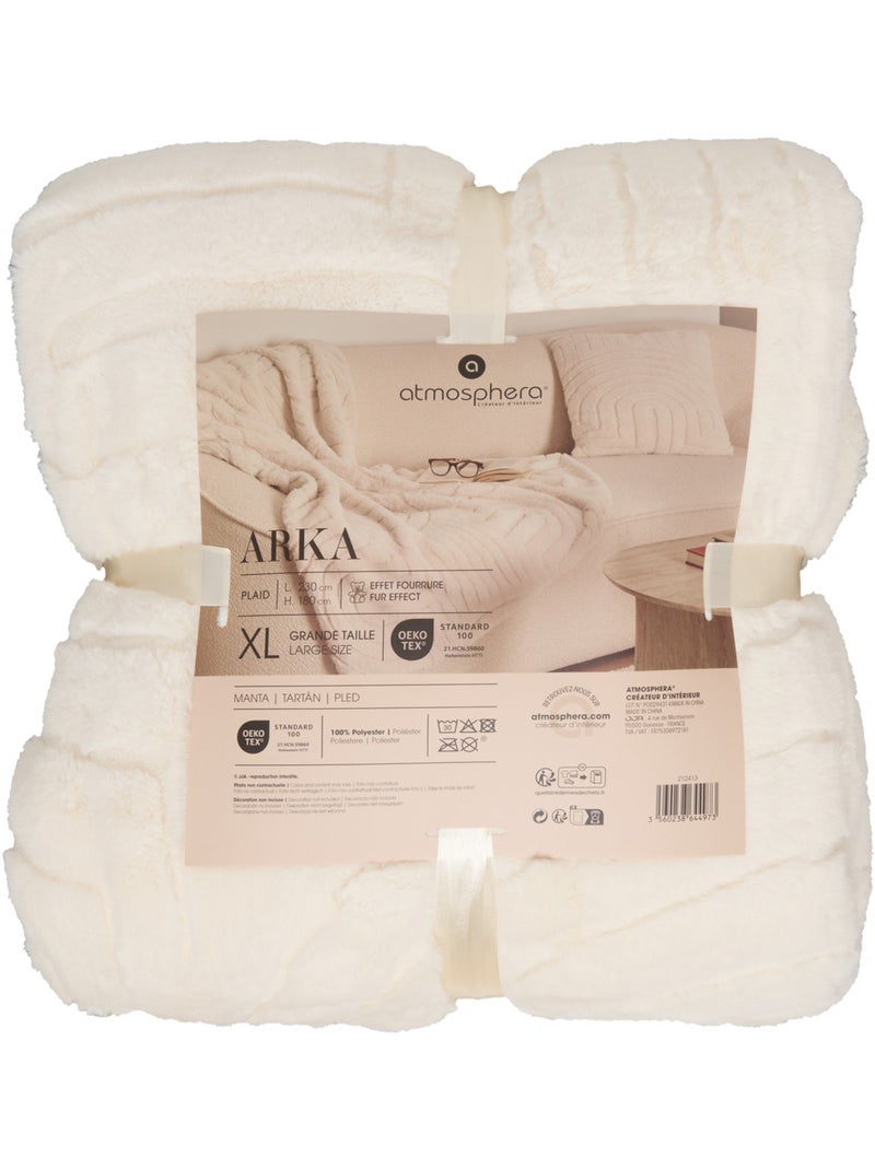 Plaid imitation fourrure ARKA Ivoire - Kiabi
