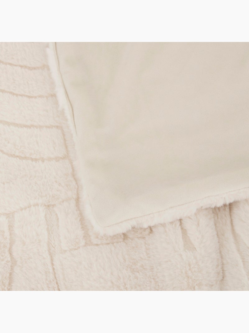 Plaid imitation fourrure ARKA Ivoire - Kiabi