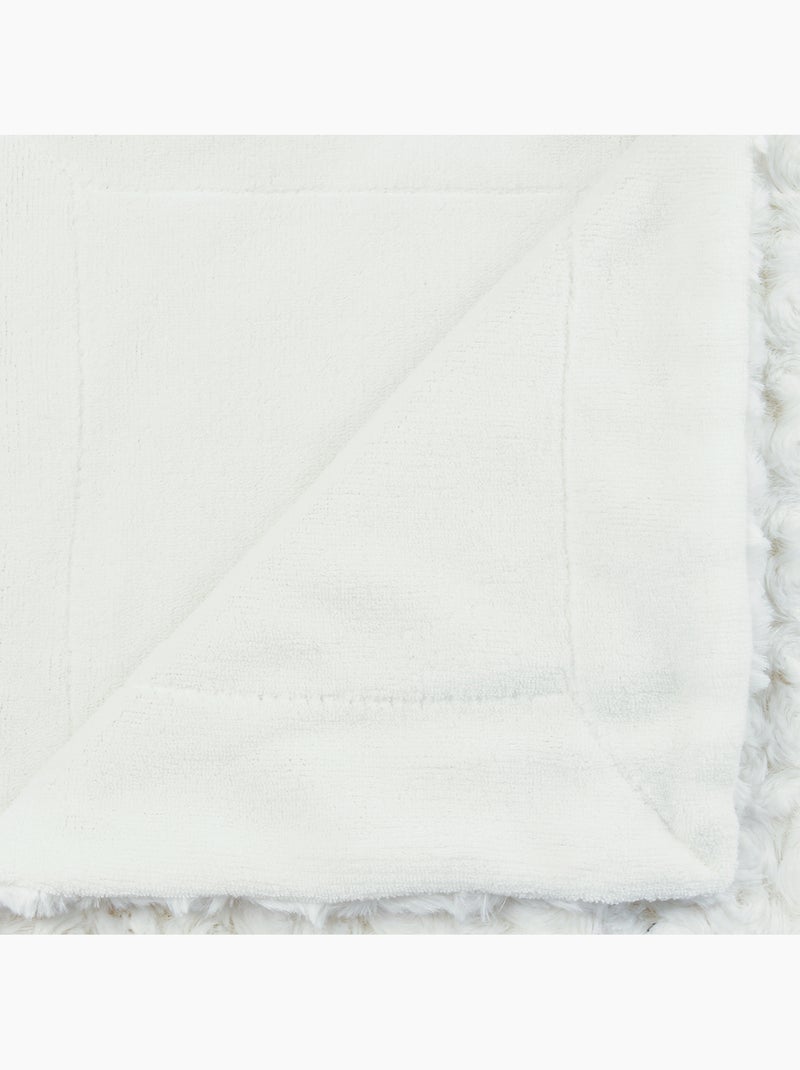 Plaid imitation fourrure BOUCLETTE Blanc - Kiabi