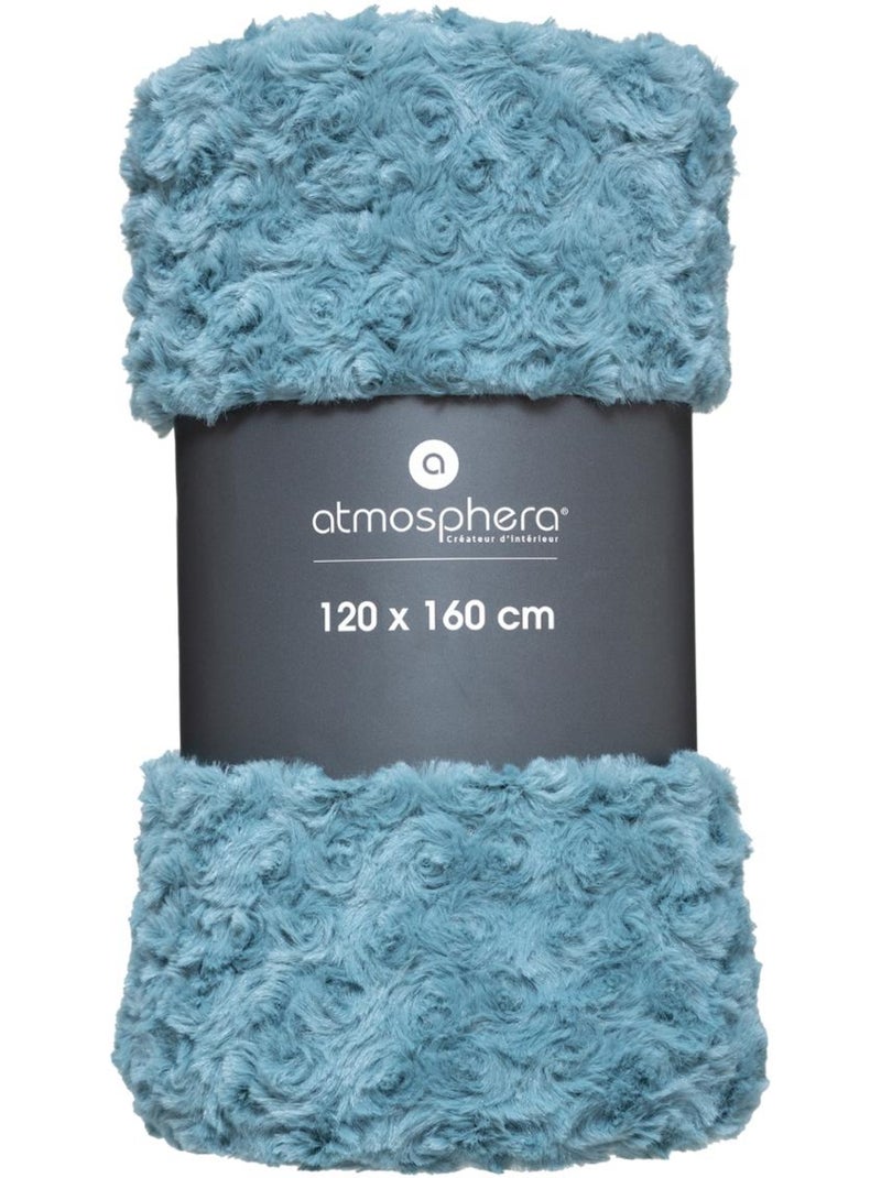 Plaid imitation fourrure BOUCLETTE Gris orage - Kiabi