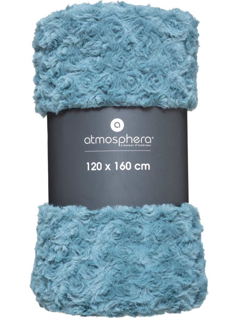 Plaid imitation fourrure BOUCLETTE Gris orage - Kiabi