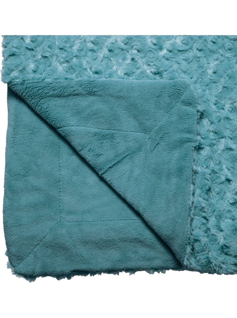 Plaid imitation fourrure BOUCLETTE Gris orage - Kiabi