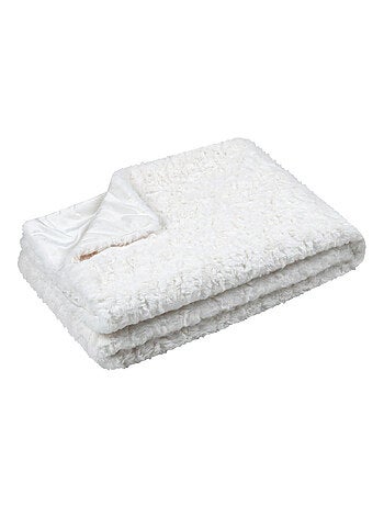 Plaid imitation fourrure chaud et moelleux