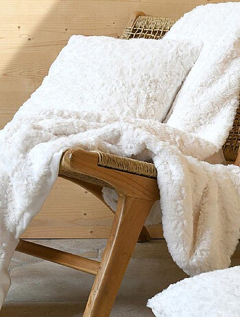 Plaid imitation fourrure chaud et moelleux