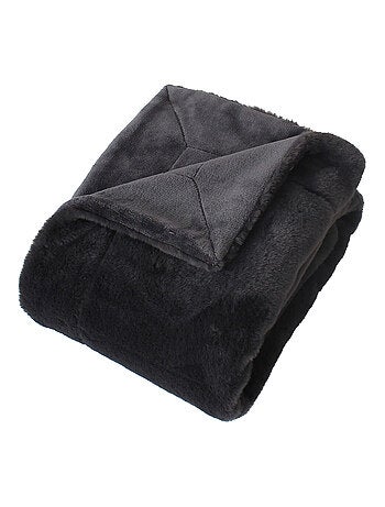 Plaid imitation fourrure double face flanelle