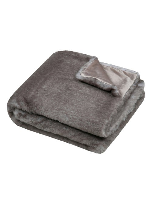 Plaid imitation fourrure douce - Kiabi