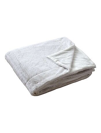 Plaid imitation fourrure et flanelle AZURA
